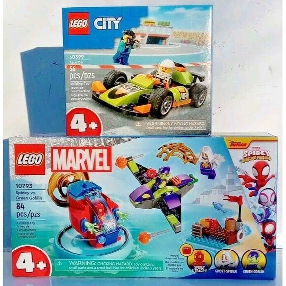 Lot of 2 Lego Sets (Lego Marvel 10793 & Lego City 60399). For Kids Ages 4+ - Picture 1 of 16